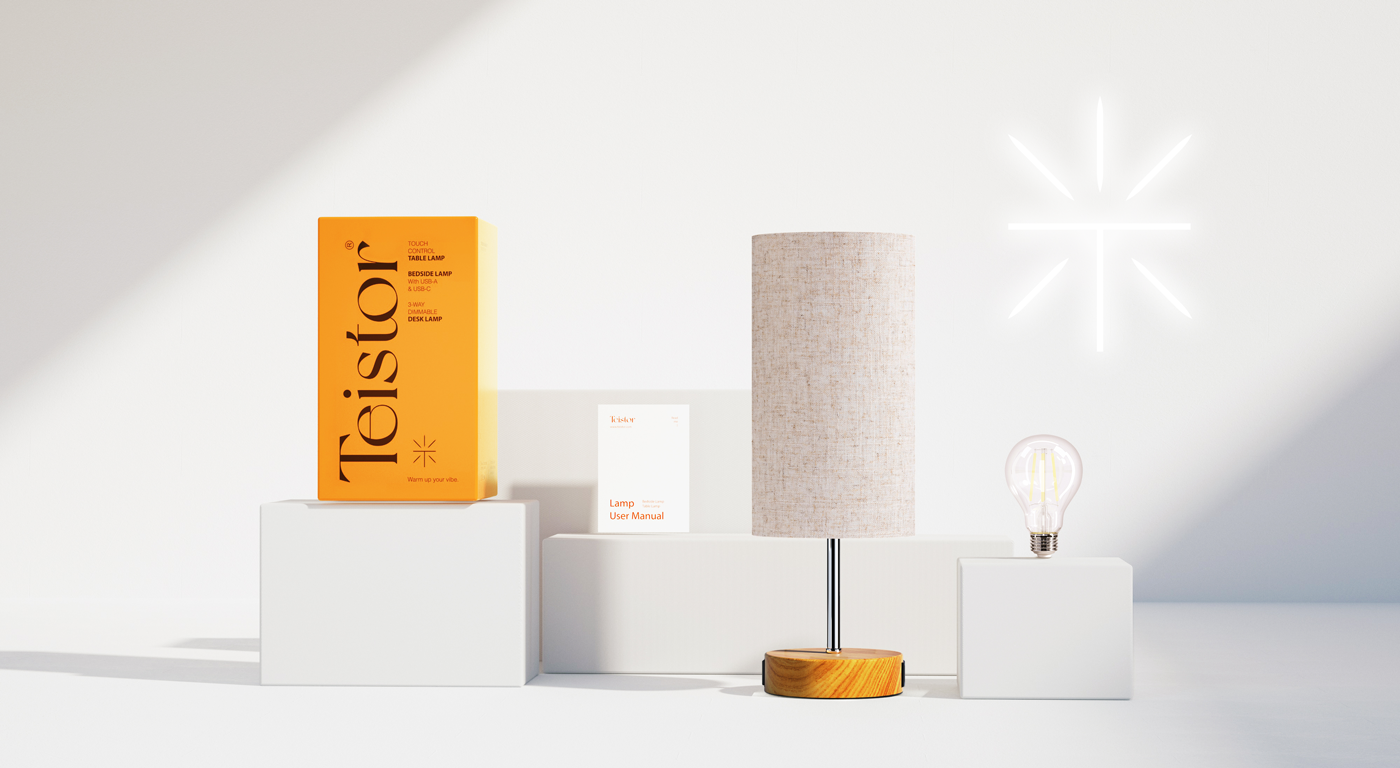 Teistor table lamp product desplay